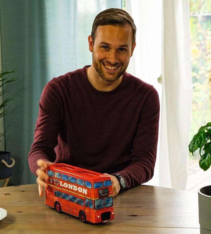 Ravensburger London Bus 216 Piece 3D Jigsaw Puzzle for Kids and Adults - 12534 - Great for Any Birthday, Holiday, or Special Occasion
