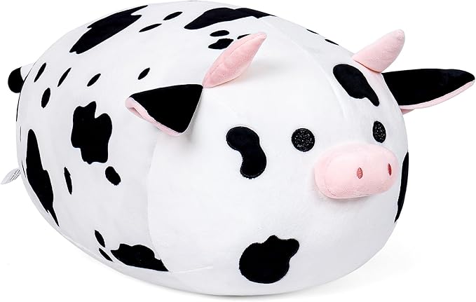 Wepop Cow Stuffed Animal Plush Toys, 20 in Cute Cow Plush Throw Pillows Soft & Cuddly Plushies Dolls Gifts for Boys Girls