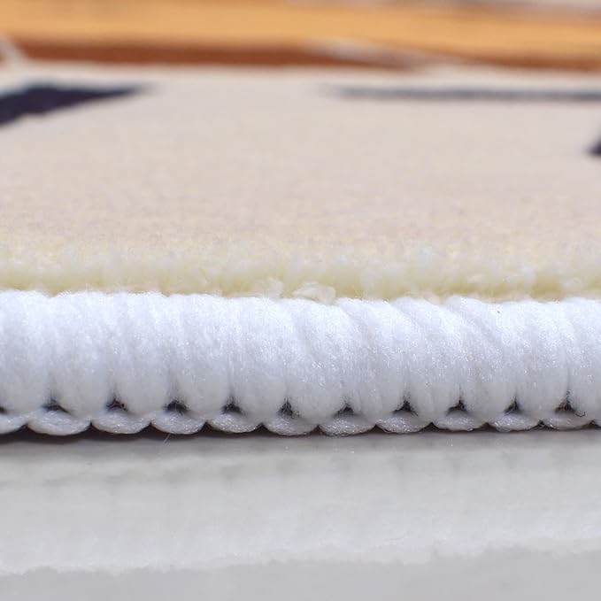 Kid Rugs Animal Play Rug 4Ft Large Round Lion Play Mat Soft Alphabet Educational Area Rug Nonslip Circle Baby Crawling Mat for Boys Girls Carpet for Kids Playroom Nursery, Sitting