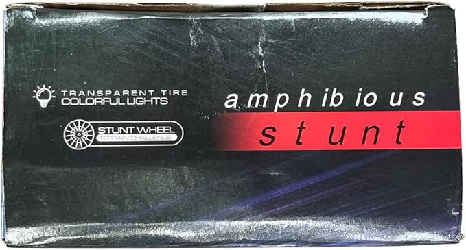 Waterproof Remote Control Car，4WD Amphibious 2.4 GHz RC Car Remote Control Boat，360°Rotation RC Stunt with LED Lights，Boys Girls Gifts All Terrain Water Beach Pool Toy