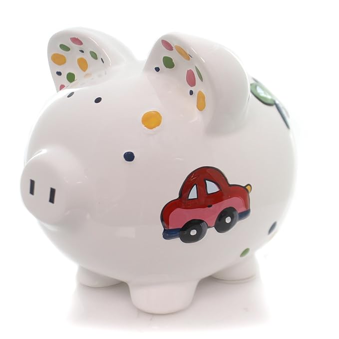 Child to Cherish Ceramic Piggy Bank for Boys, Train