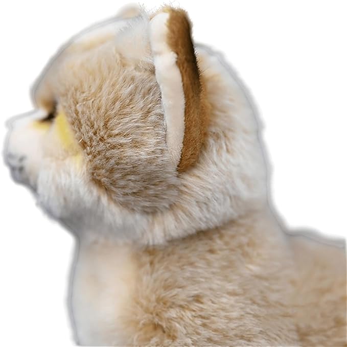 FRANKIEZHOU Realistic Sand Cat Plush-10,Cat Stuffed Animal for Girls, Soft Dune Cat Stuffed Animal Doll,Girl Toys,Model Gifts for Kids, Baby Gift,Home Decor,Hugging Toy