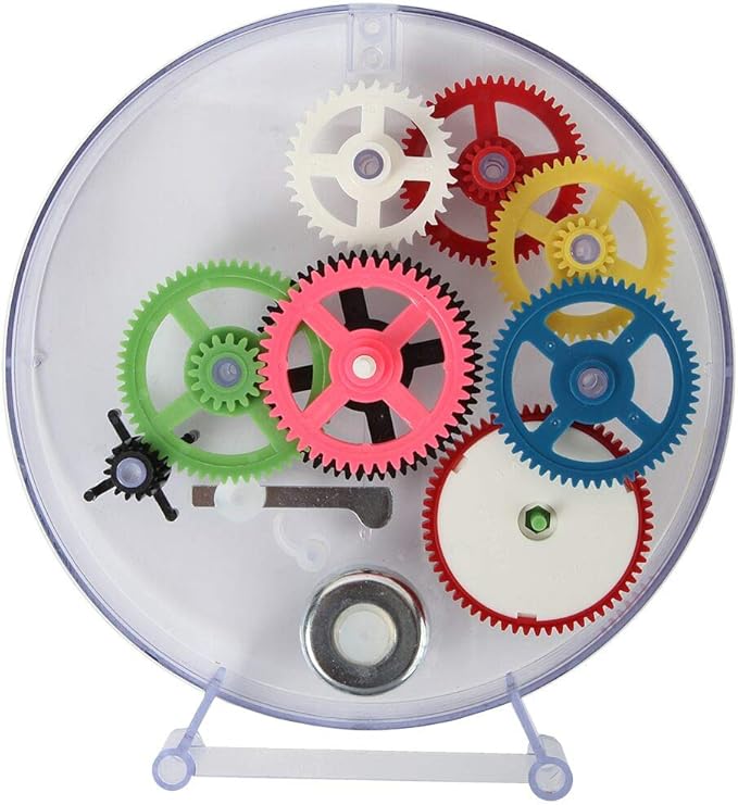 Lily's Home Do-It-Yourself Children's First Puzzle Clock Kit, No Batteries Required, Learn How Clock Gears Work, Colorful and Educational Gift for Kids, Multi-Colored (31 Pieces)