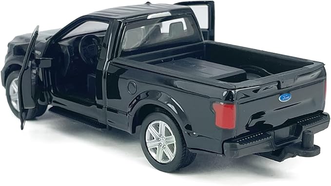 F-150 Pickup Truck Trailer Towing Horse Transporter Farm Trailers, Doors Open, 1/36 Scale Model Car Diecast Metal Toy Cars, 3 4 5 6 7 Year Old Kids Boys Gifts, Cake Topper Home Office Décor Collection
