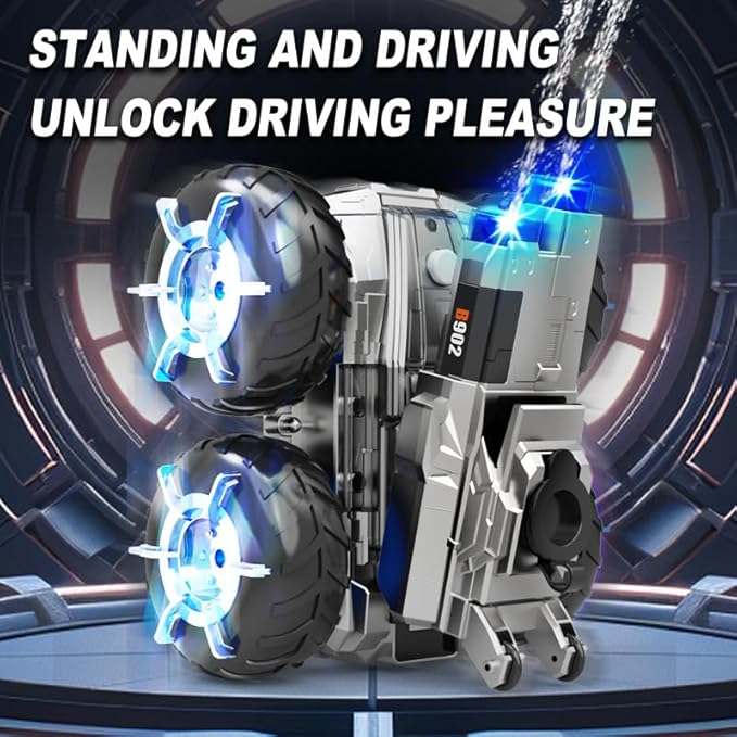 Amphibious Remote Control Car with Water Gun,Waterproof Monster Truck Toys,Rc Boat Summer Water Swimming Pool Toy,Gesture Sensing RC Stunt Cars,Birthday Gifts for Boys Girls Teens 8 9 10 11 12 13+ yrs