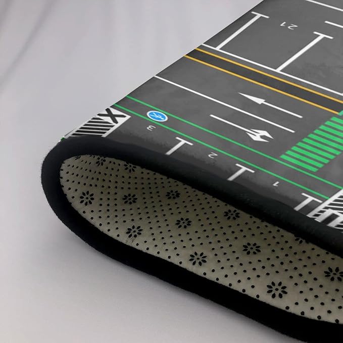 Kids Rug, City Road Traffic System Playmat Rugs - 5x7 Ft Kids Carpet with Rubber Backing,Street Play Mat Great for Playing with Cars for Bedroom Playroom - Non-Slip Have Fun Safe Nursery Rug