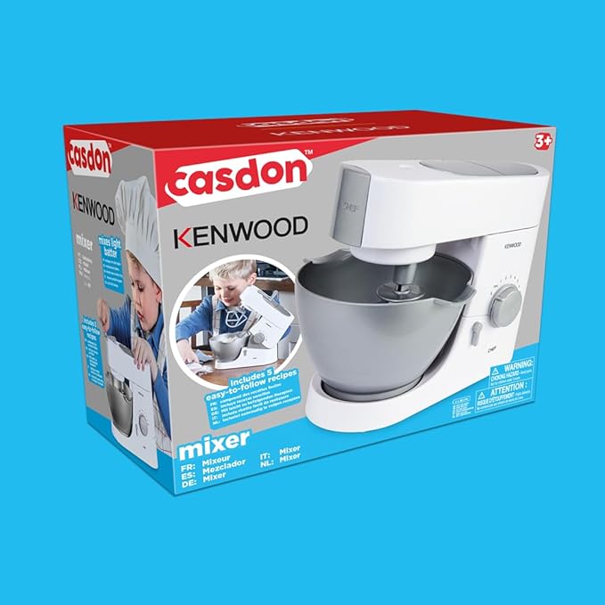 CASDON Kenwood Mixer | Toy Food Mixer for Children Aged 3+ | Perfect for Budding Bakers Who Enjoy Mixing Real Food!