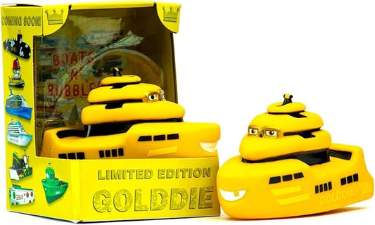 ITTY Bitty Boats - Educational Bath Toy for Toddlers 1-5, Bath Toy for Kids Ages 1-5, Pool Toy for Toddlers 1-5, Learning Toy for Toddler Girls and Boys (Yacht (Gold))