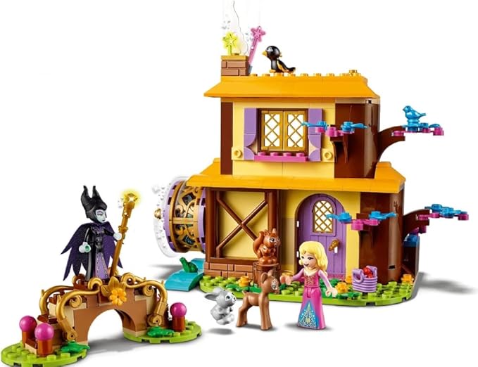 LEGO Disney Aurora’s Forest Cottage 43188, Sleeping Beauty Building Kit for Kids; A Fun Holiday Present or Birthday Gift for Disney Princess Fans (300 Pieces)