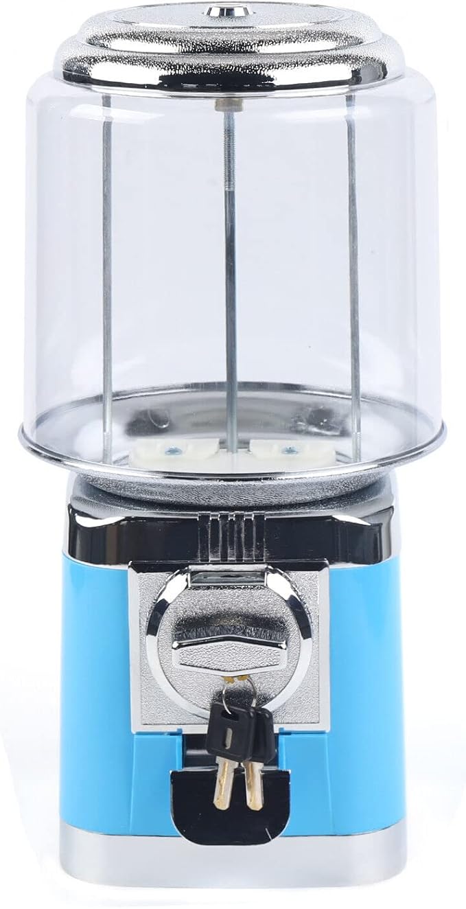 PanDair Gumball Vending Machine Child Toy Candy Machine, Capsules, Bouncy Balls Dispensers US Stock (Blue)