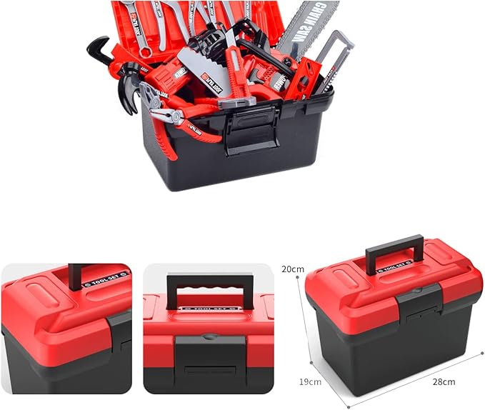 Kids Tool Set, 55 Pcs Kids Tool Set Pretend Play Kids Toys with Tool Box and Electronic Toy Drill, Toy Tools for Toddler Boys Girl Kid Child Ages 3+