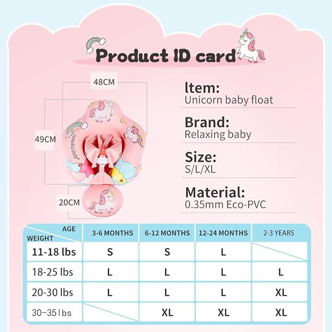 Swimming Ring with Adjustable Seat Pocket,Baby Swimming Pool Floats,Removable Floating Ball,New Upgrade Baby Swim Ring for Ages 6-36 Months Infant Toddler