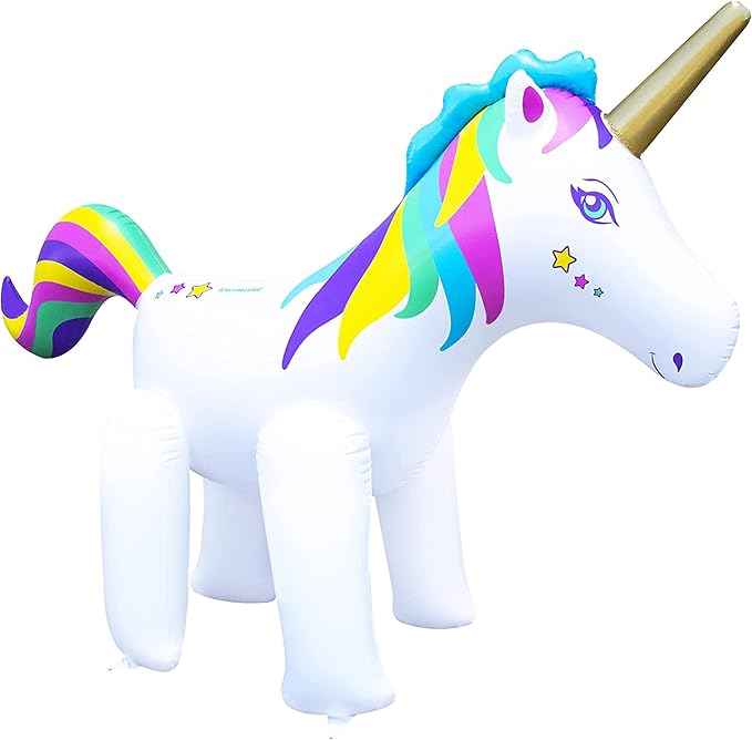 SWIMLINE Humongous Backyard Unicorn Sprinkler for Outdoor Fun and Adventure | Included Anchor Set, Standard Hose Connection, 6 Feet Tall | for Kids and Family Activity and Action