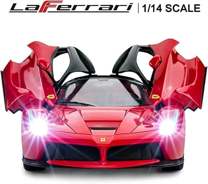 100 CLASSIC Officially Licensed RC Ferrari LaFerrari Remote Control RC Car Series 1:14 Scale Full Function Electric Sport Racing Hobby Toy Car (50100Red, 1:14)