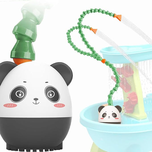 Panda Water Table Pump - DIY Dual Hose - Outdoor Water Play Table Pump for Kids Toddler Water Table, Safety First, with Panda Story Picture Book