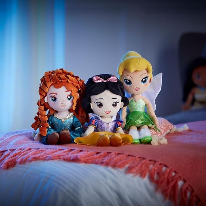 Disney Store Official Princess Plush Doll, Merida from Brave, Medium 14 Inches, Soft Plushy with Embroidered Features, Princess Toys for Girls, Disney Dolls, Stuffed Animals for Girls