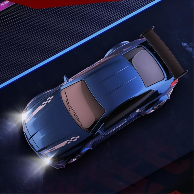 Desktop Drift Car for Boys Kids Adults, 1/64 Scale Remote Control Car with LED Lights, 4WD Mini RC Drift Cars for Race, Children's Gifts and Toys