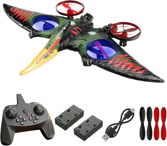 jaming Pterodactyl Dinosaur Toys Drone for Kids and Adults Easy to Fly Dragon Remote Controlled Aircraft for Beginners Hobby RC Plane Toys Birthday Gifts for Boys Remote Control Gecko