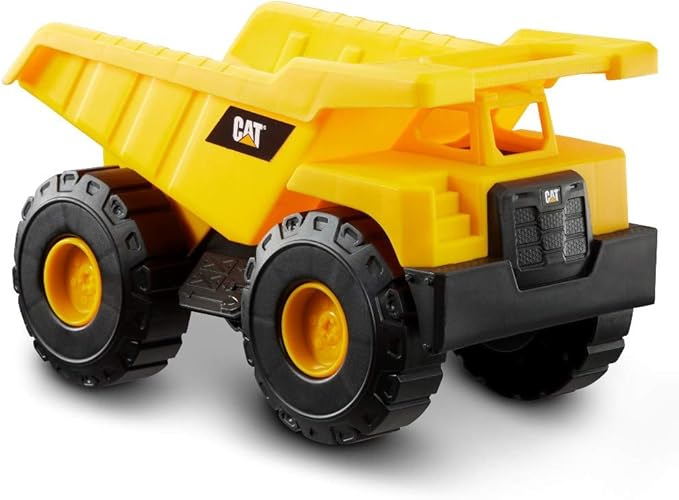 CAT Construction Toys, Mini Crew 3-Pack 7”, Push-Powered Yellow Construction Vehicle Toys, Includes Dump Truck, Wheel Loader, and Excavator for Kids and Toddlers Ages 2+