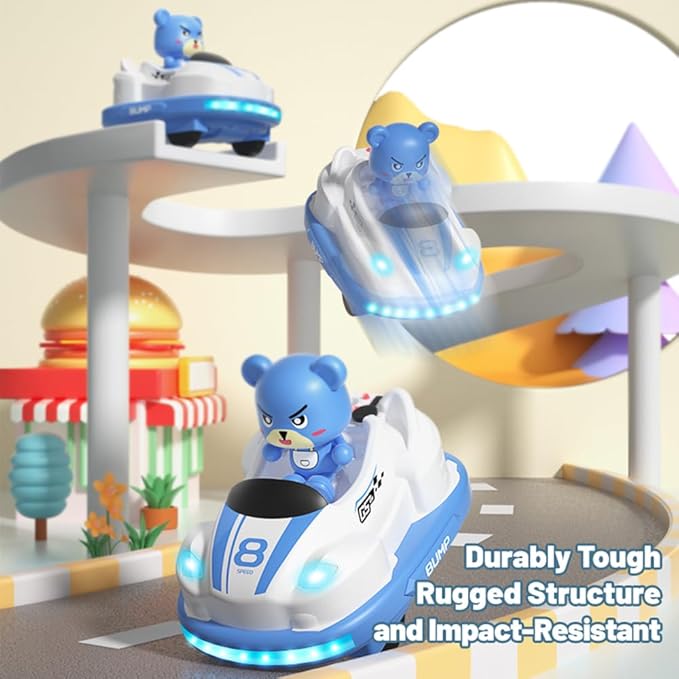 Remote Control Bumper Cars for Kids, RC Battle Ejecting Bumper Car Set, Gesture Sensing RC Stunt Car with Spray, Lights & Music, Birthday Xmas Gifts for Boys and Girls