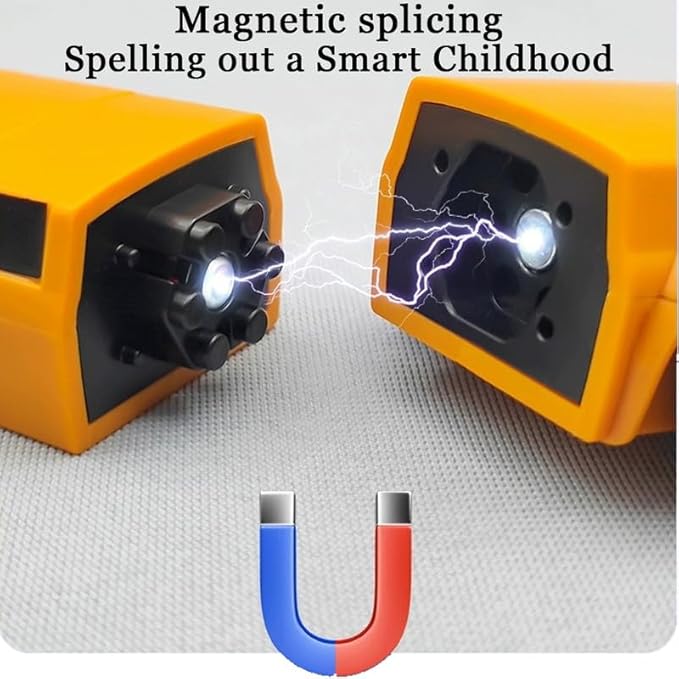 Magnetic Transform Engineering Car Assembled Toys with Storage Box,Magnetic Blocks for Toddlers,Constructo Modular Transforming Toy Set for Boys and Girls (Robot Construction Vehicles, Pieces, 26)