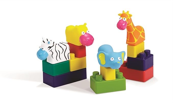 Edushape Mini Edu-Animals, Flexible Blocks, 28 Piece