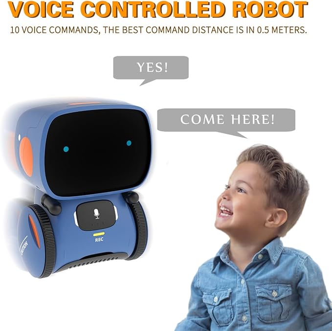 98K Robot Toys for Boys and Girls, Voice Control and Touch Sensor Interactive Smart Talking Robots Intelligent Partner and Teacher with Singing, Dancing, Repeating, Toy Gifts for Kids Age 3 and Up