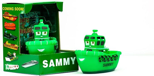 ITTY Bitty Boats - Educational Bath Toy for Toddlers 1-5, Bath Toy for Kids Ages 1-5, Pool Toy for Toddlers 1-5, Learning Toy for Toddler Girls and Boys (Tug Boat (Green))