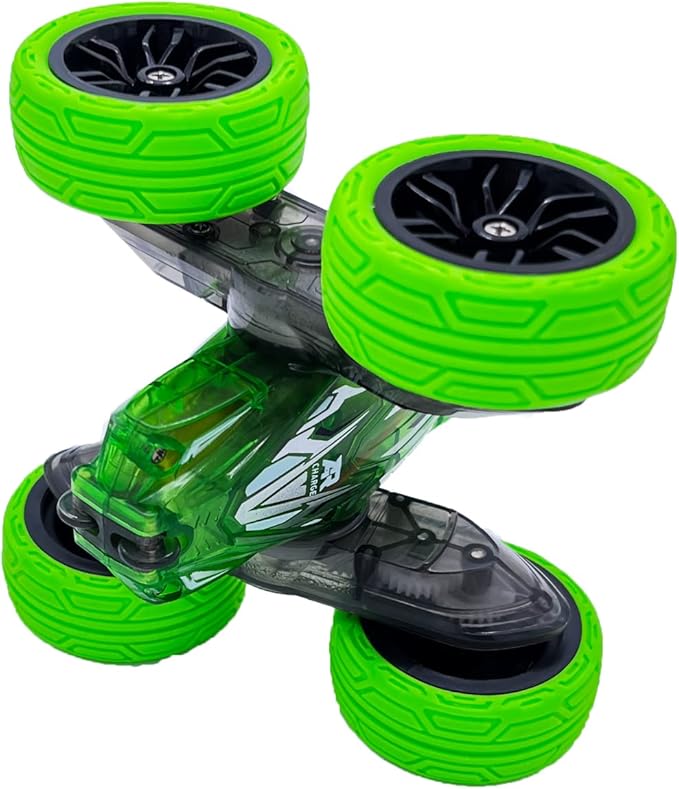 Threeking 1:43 Small Rc Stunt Car Remote Control Cars Toys 360-degree Tumbles Rotating Double-Sided Driving Car Toy Presents Gifts for Boys/Girls Ages 6+