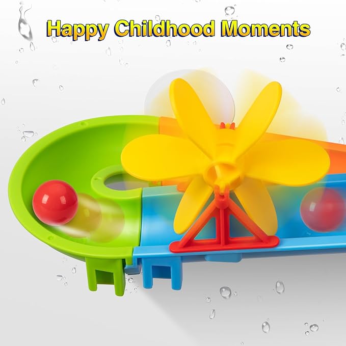 Bath Toys, DIY Fun Splicing Tracks Bath Toys, Bathtub Bath Toys, Scene Building Bath Toys for Kids Toddler, Christmas Birthday Gift for Boys Girls