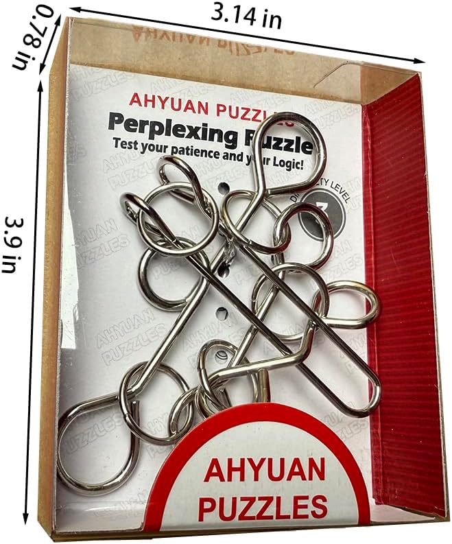 Assorted Metal Puzzle Stress Relief Sensory Toys Large 24 Pack IQ Wire Metal Puzzles with Paper Box Gift Package Great Educational Puzzle Games Toys for Kids and Adults by AHYUAN
