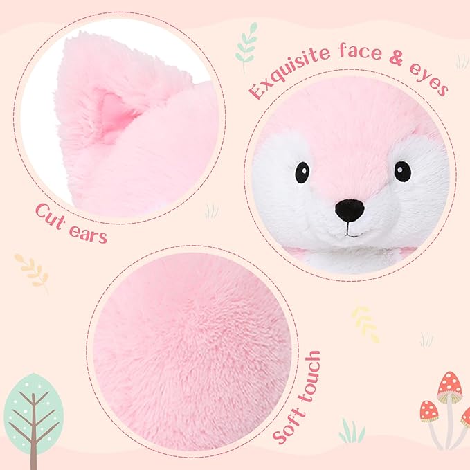 MorisMos Fox Stuffed Animals with Baby Inside, Soft 19 Inch Stuffed Fox Plush Toys Mommy & Babies Set, Gift for Women, Girls, Kids on Mother's Day, Birthday, Christmas