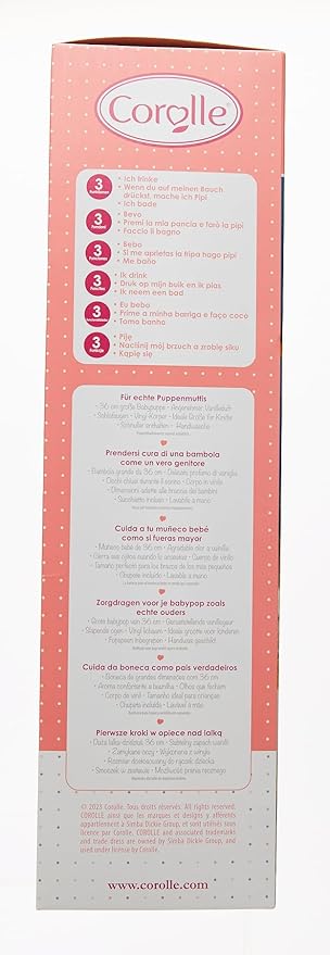 Corolle Drink and Wet Bath Baby Paul - 14” Boy Baby Doll with 3 Accessories - Bottle, Potty, and Pacifier - Really Drinks and Goes Potty, for Kids Ages 2 Years and up