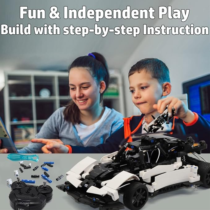 WisePlay Model Cars to Build for Adults and Kids 8-12 Year - STEM Projects for Kids Ages 12-16 Year - Build Your Own Remote Control Car - STEM Kits and Great Gift for Easter