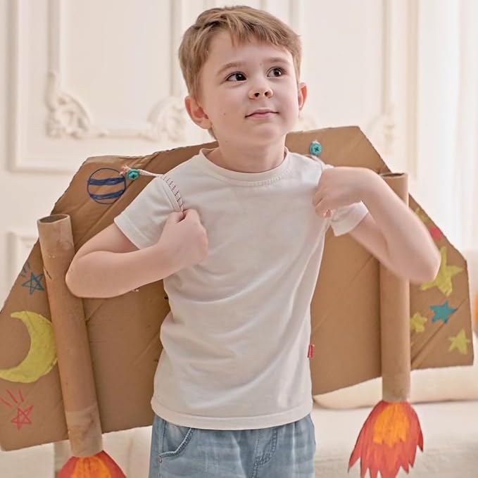 Screws Kit Top-up 180 Piece, Cardboard Construction Tools, STEM Educational Toys for at-Home Play + Classroom Learning, Mix Kit for Boys and Girls Aged 5+ (Blue)