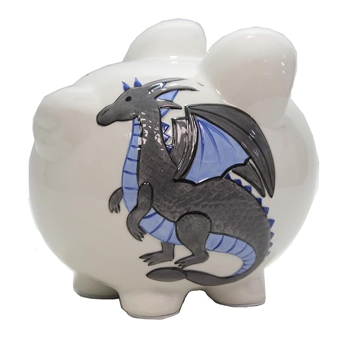 Child to Cherish Ceramic Piggy Bank for Boys (Mythical Dragon)
