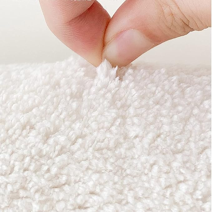 Poowe Round Kids Playroom Rug - Soft Alphabet Nursery Rug for Bedroom - Playtime Collection, Learning & Game Carpet for Classroom, Best Shower Gift for Infant Toddlers (Round 47.2", Flower-Happy)