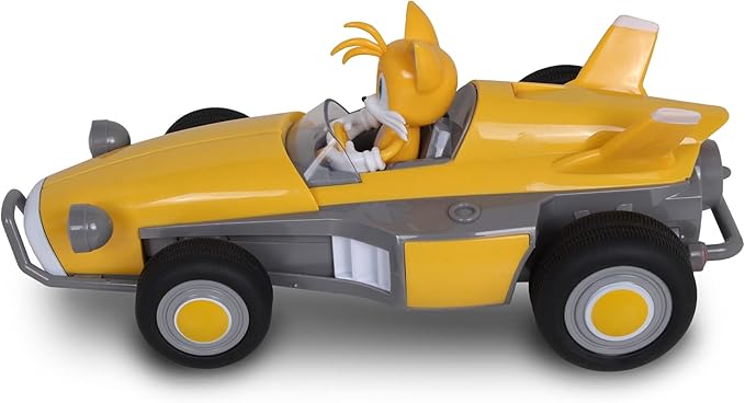 Sonic Racing RC: Tails The Fox - NKOK (603), 2.4GHz Remote Controlled Car with Turbo Boost, Officially Licensed Sega Sonic The Hedgehog, Battery Powered, Ages 6+