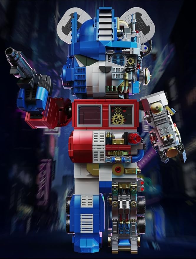 Mechanical Bear Small Particle Building Blocks for Adults & Kids, Compatibility with Lego Puzzle Toy Birthday Gift (QTZ)