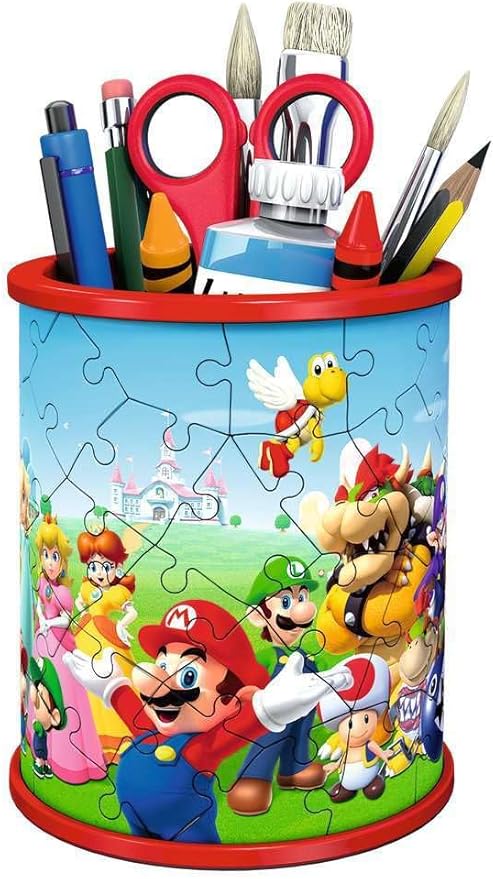 Ravensburger Super Mario Brothers Pencil Pot 3D Jigsaw Puzzles for Kids Age 6 Years Up - 54 Pieces - No Glue Required