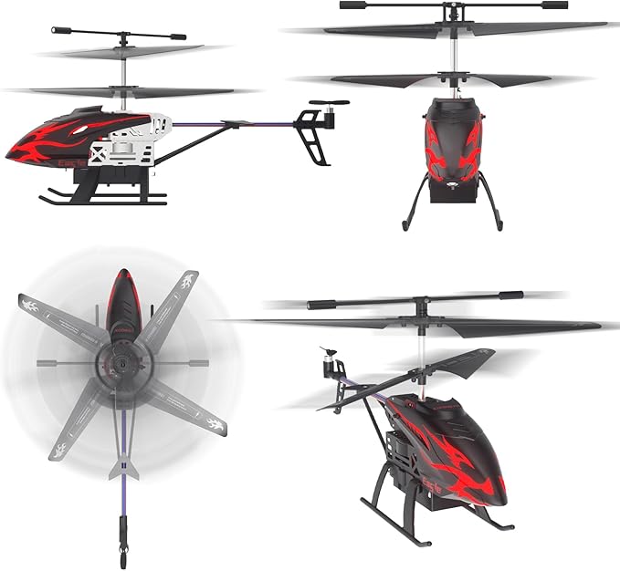 Remote Control Helicopter for Kids with 30-Minute Flight Time, LED Light Effects, Altitude Hold, One-Key Takeoff/Landing, for Boys and Girls Ages 6+, Perfect Christmas and Birthday Gifts