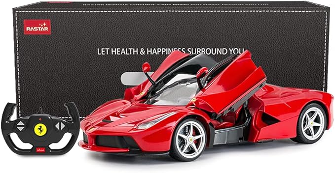 RASTAR RC Car | 1/14 Scale Ferrari LaFerrari Radio Remote Control R/C Toy Car Model Vehicle for Boys Kids, Red
