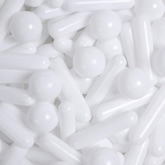 STARBOLO Ball Pit Balls for Toddlers - Pack of 120 Crush Proof Plastic Toy Balls for Toddlers Ball Pit, Play Tent, Baby Pool Water Toys, Kiddie Pool, Party Decoration, Photo Props (White)