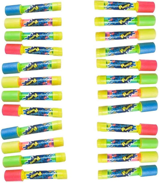 24 Bulk Pack Water Blaster - 8.5" Clear Plastic Water Guns -Summer Party Favor Water Soakers - Water Shooter- Swimming Pool Beach Water Toy for Kids