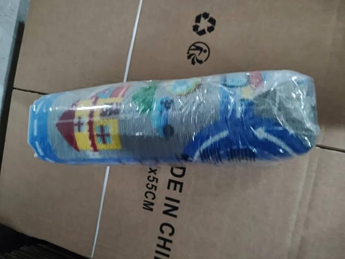 Capslpad Kids Rug 6'6" x 5'0" Educational Learning Kid Play Area Rug Large Traffic Road Cars Rug Play Mat for Kids Toy Nursery Car Carpet for Playroom Living Room Classroom Decor, Blue