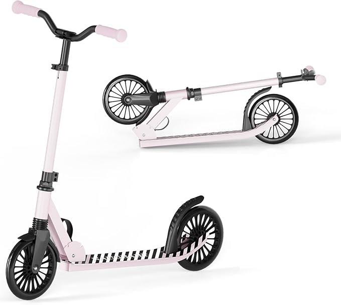 Scooter for Kids 8-12, Kick Scooter for Kids,Teen& Adults, Folding Scooters Holds Up to 220lbs | Adjustable Height | Lightweight |Rear Brake