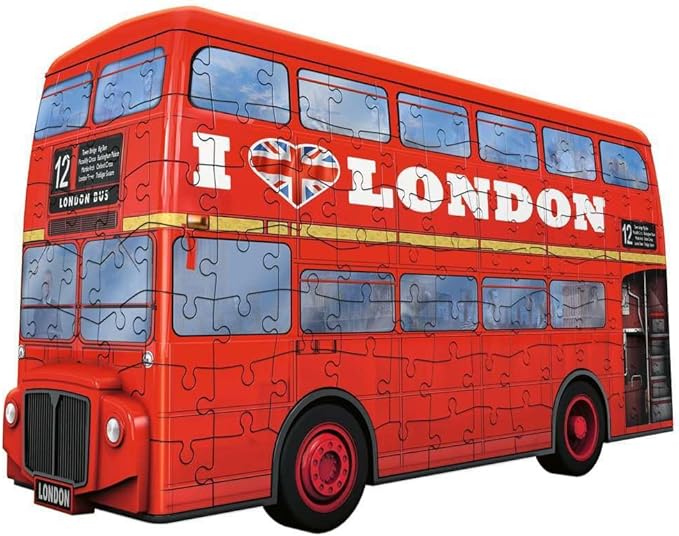 Ravensburger London Bus 216 Piece 3D Jigsaw Puzzle for Kids and Adults - 12534 - Great for Any Birthday, Holiday, or Special Occasion