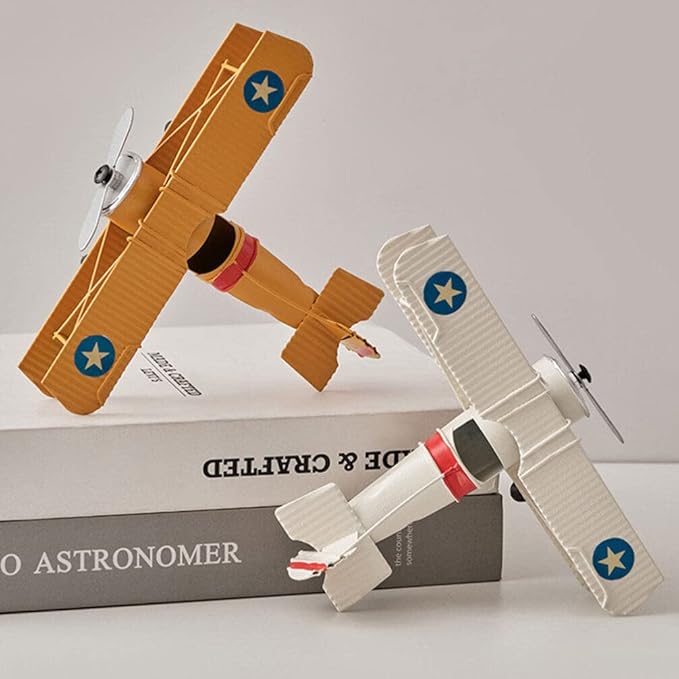 Garneck Kids 6 Pcs Airplane Model Ornament Iron Painted Small Plane Office Decor