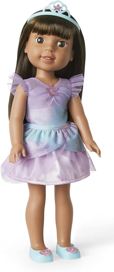American Girl WellieWishers 14.5-inch Doll 2-in-1 Sparkly Mermaid Outfit with Headband and Ballet Flats, For Ages 4+