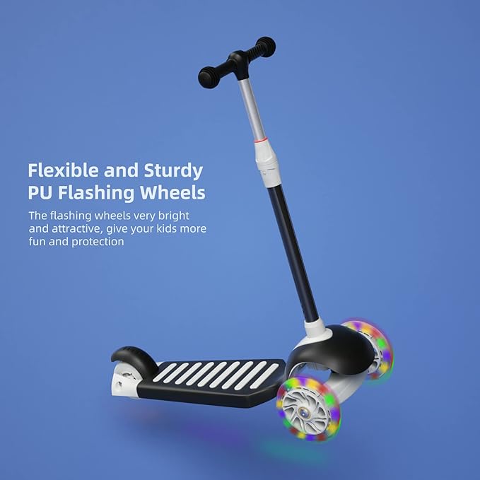 67i Scooter for Kids 3 Wheel Scooter Kids Kick Scooter for Toddler Girls Boys Scooter with Adjustable Height and Light-Up Wheels Scooter for Children Ages 3-12